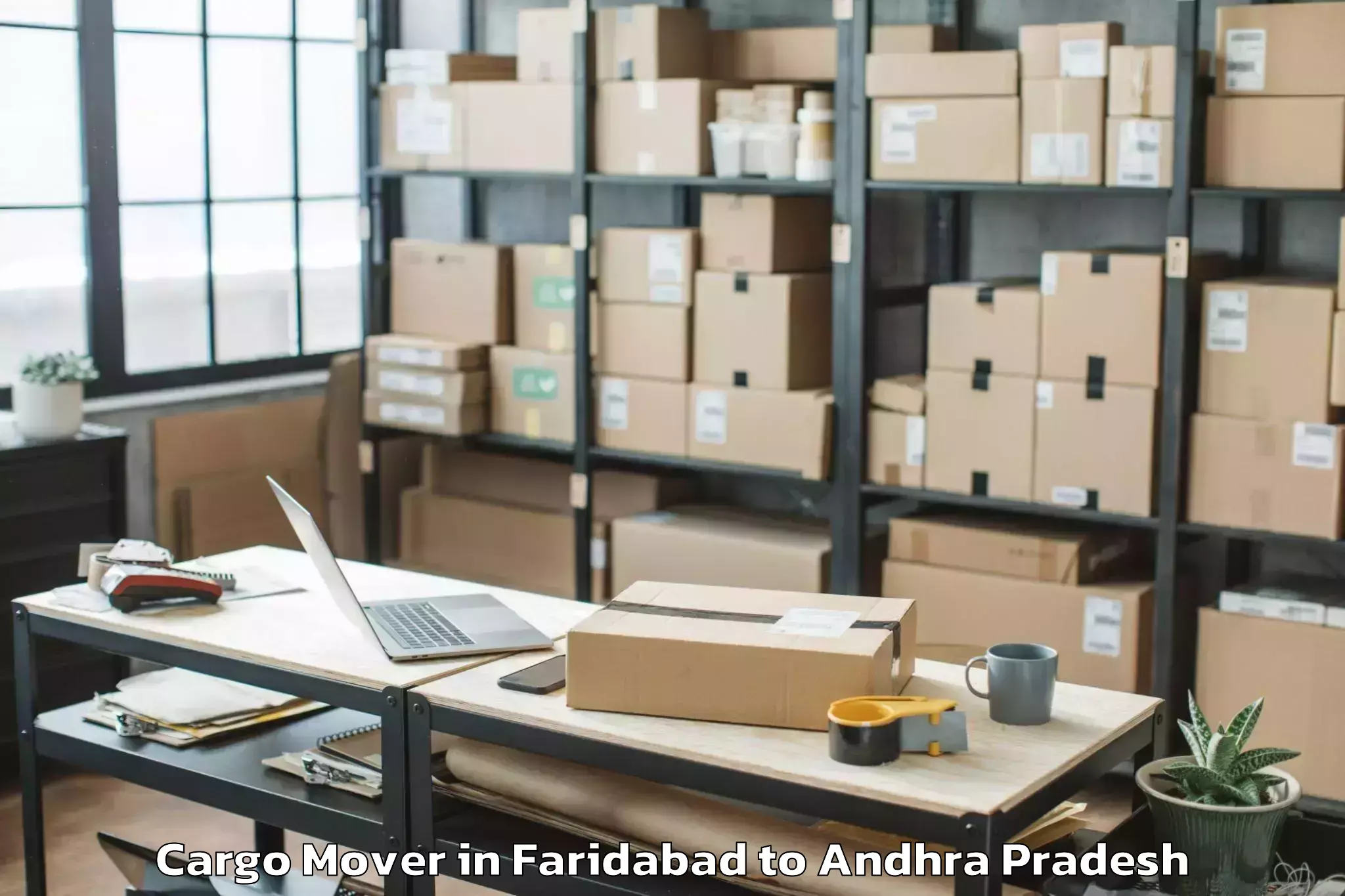 Quality Faridabad to Pedakurapadu Cargo Mover